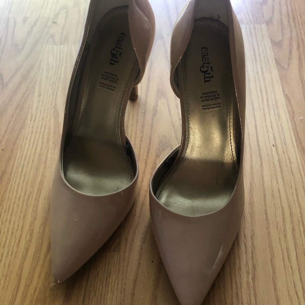 East 5th pink nude heels